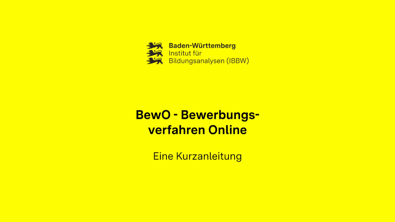 Video: BewO - Bewerbungsverfahren Online - Eine Kurzanleitung